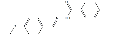 4-tert-butyl-N-[(E)-(4-ethoxyphenyl)methylideneamino]benzamide Struktur