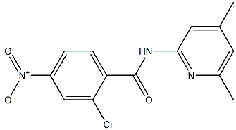 2-chloro-N-(4,6-dimethylpyridin-2-yl)-4-nitrobenzamide Struktur