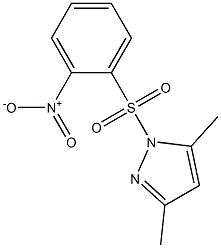 3,5-dimethyl-1-(2-nitrophenyl)sulfonylpyrazole Struktur