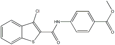 methyl 4-[(3-chloro-1-benzothiophene-2-carbonyl)amino]benzoate Struktur