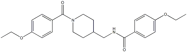 4-ethoxy-N-[[1-(4-ethoxybenzoyl)piperidin-4-yl]methyl]benzamide Struktur