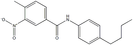 N-(4-butylphenyl)-4-methyl-3-nitrobenzamide Struktur