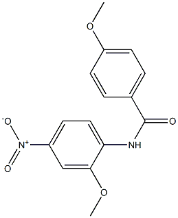 4-methoxy-N-(2-methoxy-4-nitrophenyl)benzamide Struktur