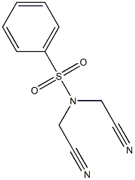 N,N-bis(cyanomethyl)benzenesulfonamide Struktur