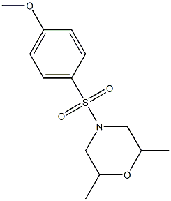 4-(4-methoxyphenyl)sulfonyl-2,6-dimethylmorpholine Struktur