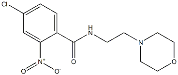 4-chloro-N-(2-morpholin-4-ylethyl)-2-nitrobenzamide Struktur