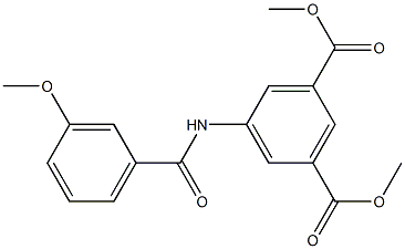 dimethyl 5-[(3-methoxybenzoyl)amino]benzene-1,3-dicarboxylate Struktur