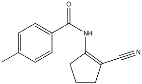 N-(2-cyanocyclopenten-1-yl)-4-methylbenzamide Struktur