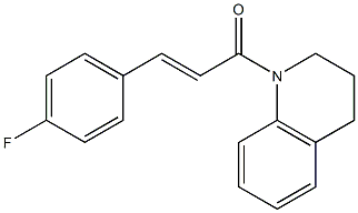 (E)-1-(3,4-dihydro-2H-quinolin-1-yl)-3-(4-fluorophenyl)prop-2-en-1-one Struktur