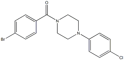 (4-bromophenyl)-[4-(4-chlorophenyl)piperazin-1-yl]methanone Struktur