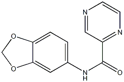 N-(1,3-benzodioxol-5-yl)pyrazine-2-carboxamide Struktur