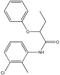 N-(3-chloro-2-methylphenyl)-2-phenoxybutanamide Struktur