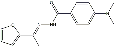 4-(dimethylamino)-N-[(E)-1-(furan-2-yl)ethylideneamino]benzamide Struktur