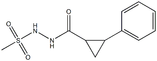 N'-methylsulfonyl-2-phenylcyclopropane-1-carbohydrazide Struktur