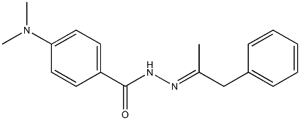 4-(dimethylamino)-N-[(E)-1-phenylpropan-2-ylideneamino]benzamide Struktur