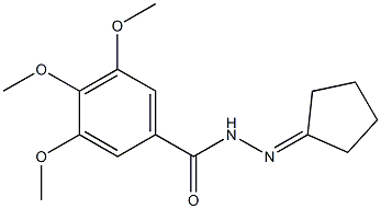 N-(cyclopentylideneamino)-3,4,5-trimethoxybenzamide Struktur