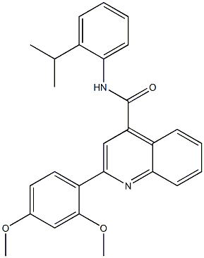 2-(2,4-dimethoxyphenyl)-N-(2-propan-2-ylphenyl)quinoline-4-carboxamide Struktur