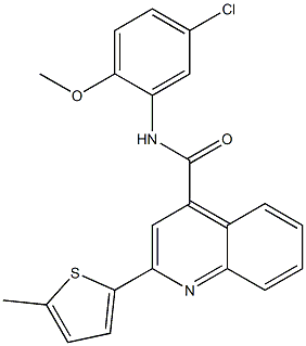 N-(5-chloro-2-methoxyphenyl)-2-(5-methylthiophen-2-yl)quinoline-4-carboxamide Struktur