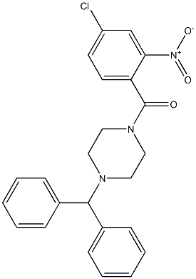 (4-benzhydrylpiperazin-1-yl)-(4-chloro-2-nitrophenyl)methanone Struktur