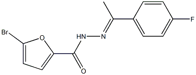 5-bromo-N-[(E)-1-(4-fluorophenyl)ethylideneamino]furan-2-carboxamide Struktur