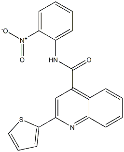 N-(2-nitrophenyl)-2-thiophen-2-ylquinoline-4-carboxamide Struktur