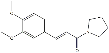 (E)-3-(3,4-dimethoxyphenyl)-1-pyrrolidin-1-ylprop-2-en-1-one Struktur