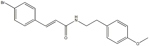 (E)-3-(4-bromophenyl)-N-[2-(4-methoxyphenyl)ethyl]prop-2-enamide Struktur