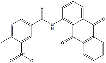 N-(9,10-dioxoanthracen-1-yl)-4-methyl-3-nitrobenzamide Struktur