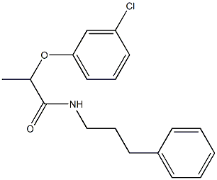 2-(3-chlorophenoxy)-N-(3-phenylpropyl)propanamide Struktur