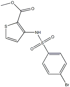 methyl 3-[(4-bromophenyl)sulfonylamino]thiophene-2-carboxylate Struktur