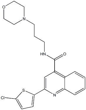 2-(5-chlorothiophen-2-yl)-N-(3-morpholin-4-ylpropyl)quinoline-4-carboxamide Struktur