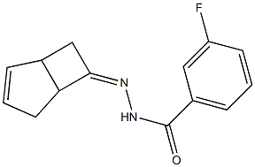 N-[(Z)-7-bicyclo[3.2.0]hept-3-enylideneamino]-3-fluorobenzamide Struktur