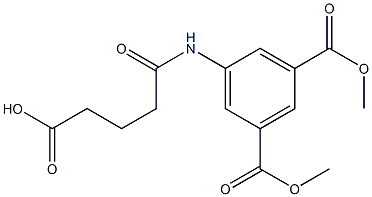 5-[3,5-bis(methoxycarbonyl)anilino]-5-oxopentanoic acid Struktur