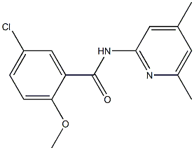 5-chloro-N-(4,6-dimethylpyridin-2-yl)-2-methoxybenzamide Struktur