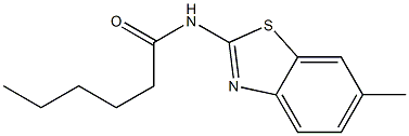 N-(6-methyl-1,3-benzothiazol-2-yl)hexanamide Struktur