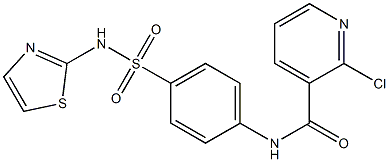 2-chloro-N-[4-(1,3-thiazol-2-ylsulfamoyl)phenyl]pyridine-3-carboxamide Struktur