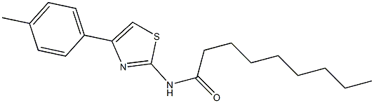 N-[4-(4-methylphenyl)-1,3-thiazol-2-yl]nonanamide Struktur