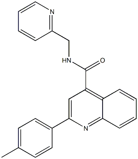 2-(4-methylphenyl)-N-(pyridin-2-ylmethyl)quinoline-4-carboxamide Struktur