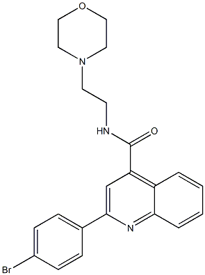 2-(4-bromophenyl)-N-(2-morpholin-4-ylethyl)quinoline-4-carboxamide Struktur