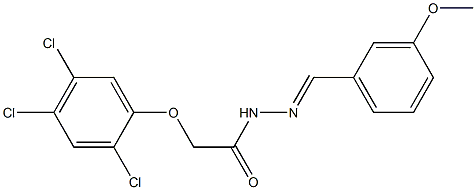 N-[(E)-(3-methoxyphenyl)methylideneamino]-2-(2,4,5-trichlorophenoxy)acetamide Struktur