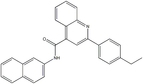 2-(4-ethylphenyl)-N-naphthalen-2-ylquinoline-4-carboxamide Struktur