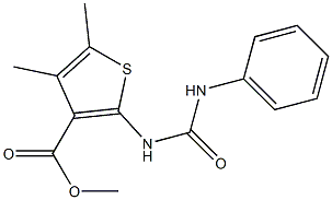 methyl 4,5-dimethyl-2-(phenylcarbamoylamino)thiophene-3-carboxylate Struktur