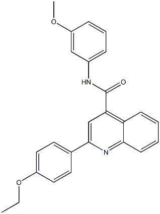 2-(4-ethoxyphenyl)-N-(3-methoxyphenyl)quinoline-4-carboxamide Struktur