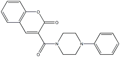 3-(4-phenylpiperazine-1-carbonyl)chromen-2-one Struktur