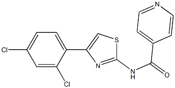 N-[4-(2,4-dichlorophenyl)-1,3-thiazol-2-yl]pyridine-4-carboxamide Struktur