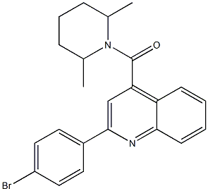 [2-(4-bromophenyl)quinolin-4-yl]-(2,6-dimethylpiperidin-1-yl)methanone Struktur