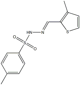 4-methyl-N-[(E)-(3-methylthiophen-2-yl)methylideneamino]benzenesulfonamide Struktur