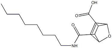 2-(octylcarbamoyl)-7-oxabicyclo[2.2.1]hept-5-ene-3-carboxylic acid Struktur