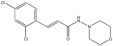 (E)-3-(2,4-dichlorophenyl)-N-morpholin-4-ylprop-2-enamide Struktur