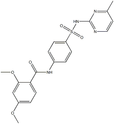 2,4-dimethoxy-N-[4-[(4-methylpyrimidin-2-yl)sulfamoyl]phenyl]benzamide Struktur